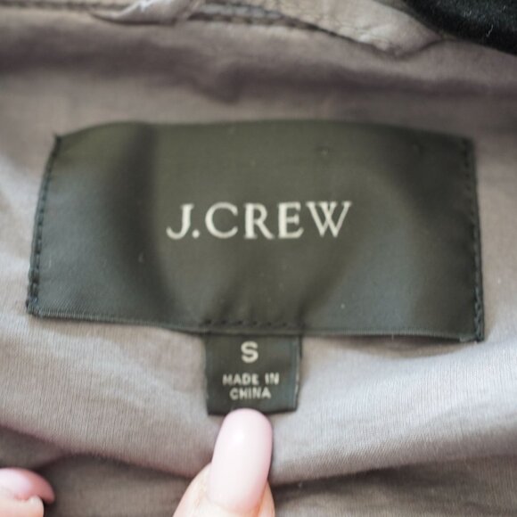 J.Crew Wool Blend Plaid Shacket Jacket Gray Purple‎ Size Small - Picture 8 of 10